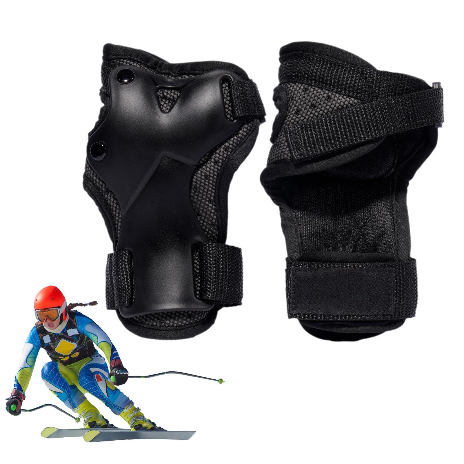Muñequeras para patinaje, guantes de soporte de mano, protectores de muñeca para patinaje y patineta, equipo de protección para adultos, niños y jóvenes, muñequera deportiva para patinaje seguro y — view 10