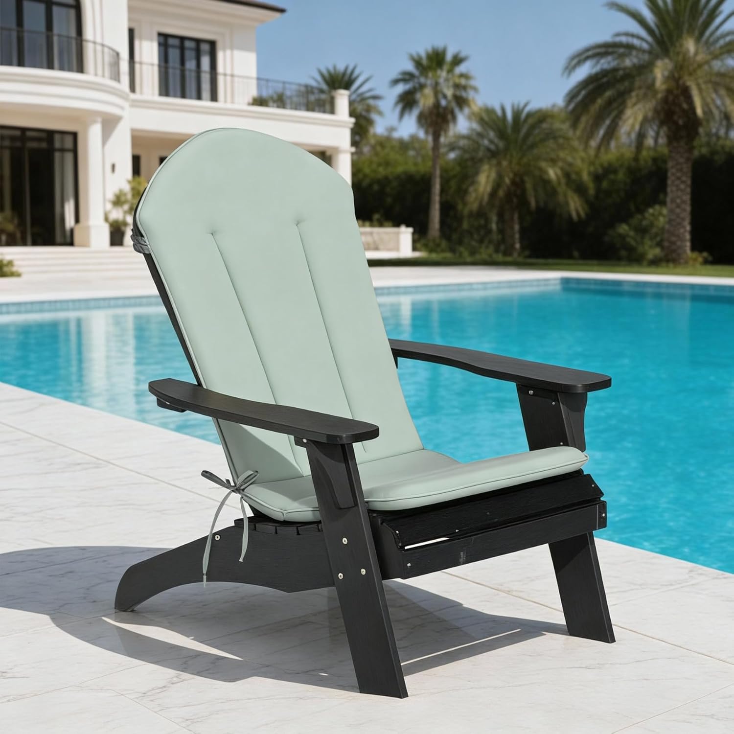 COZYVIDA 50"x20" Adirondack Chair Cushion Set of 2, Water-Resistant Fade Resistant,UV-Resistant 1000+ Hrs,High Back Outdoor Rocking Chair Cushion for Patio,Light Green