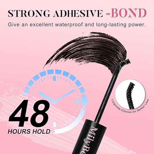 Miniatura 7 de MilyBest 368 pestañas en racimo de rizo C de 0.315 a 0.630 pulgadas, pestañas individuales, extensiones de pestañas finas, para unir y sellar + kit