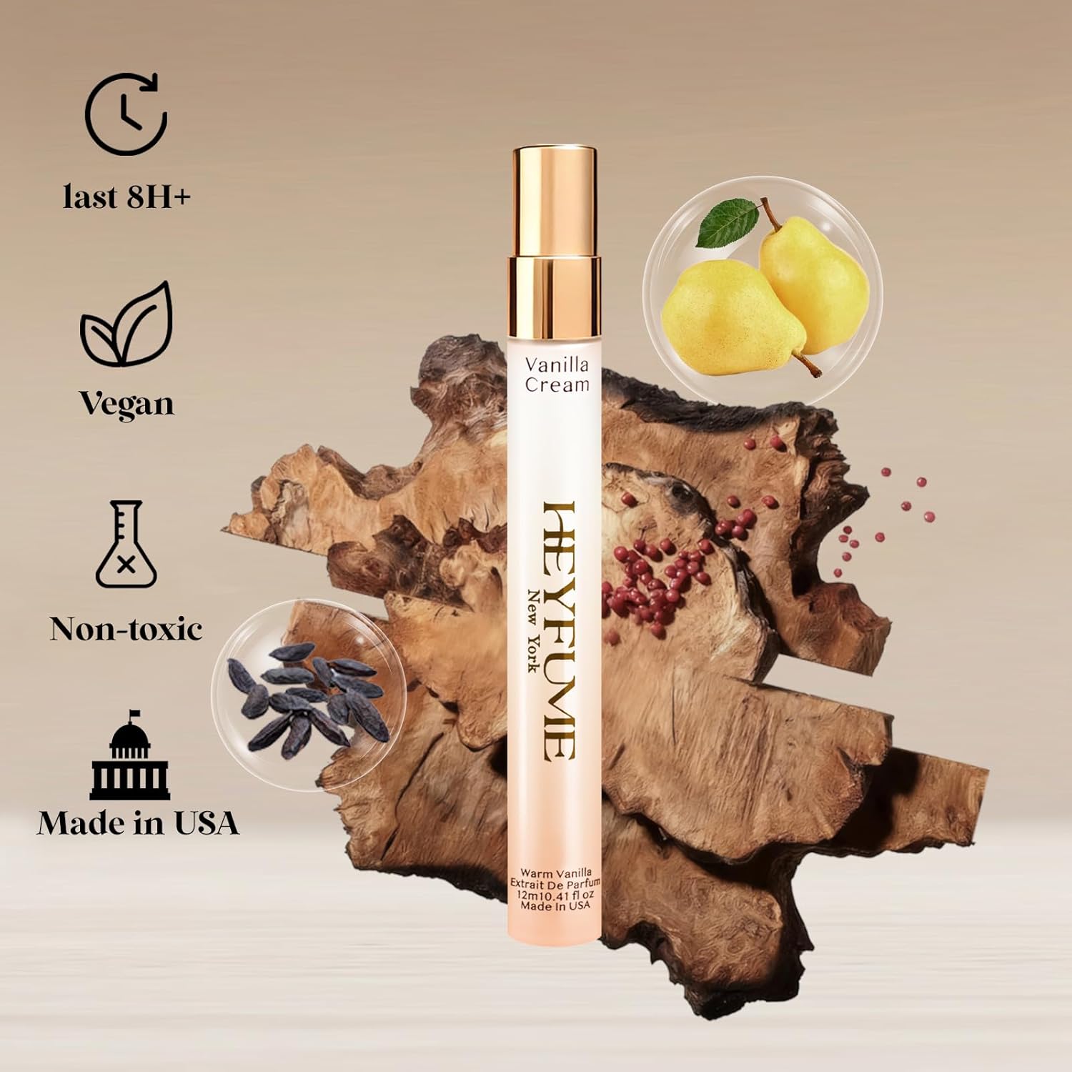 Pheromones Perfumes for Women Mini: Long Lasting Extrait De parfum - Creamy Vanilla Perfume Oil with Citrus Accents & Warm Amber Musk Blend - Strong Intensity Travel Size Spray 0.41 fl Made in USA - Image 3
