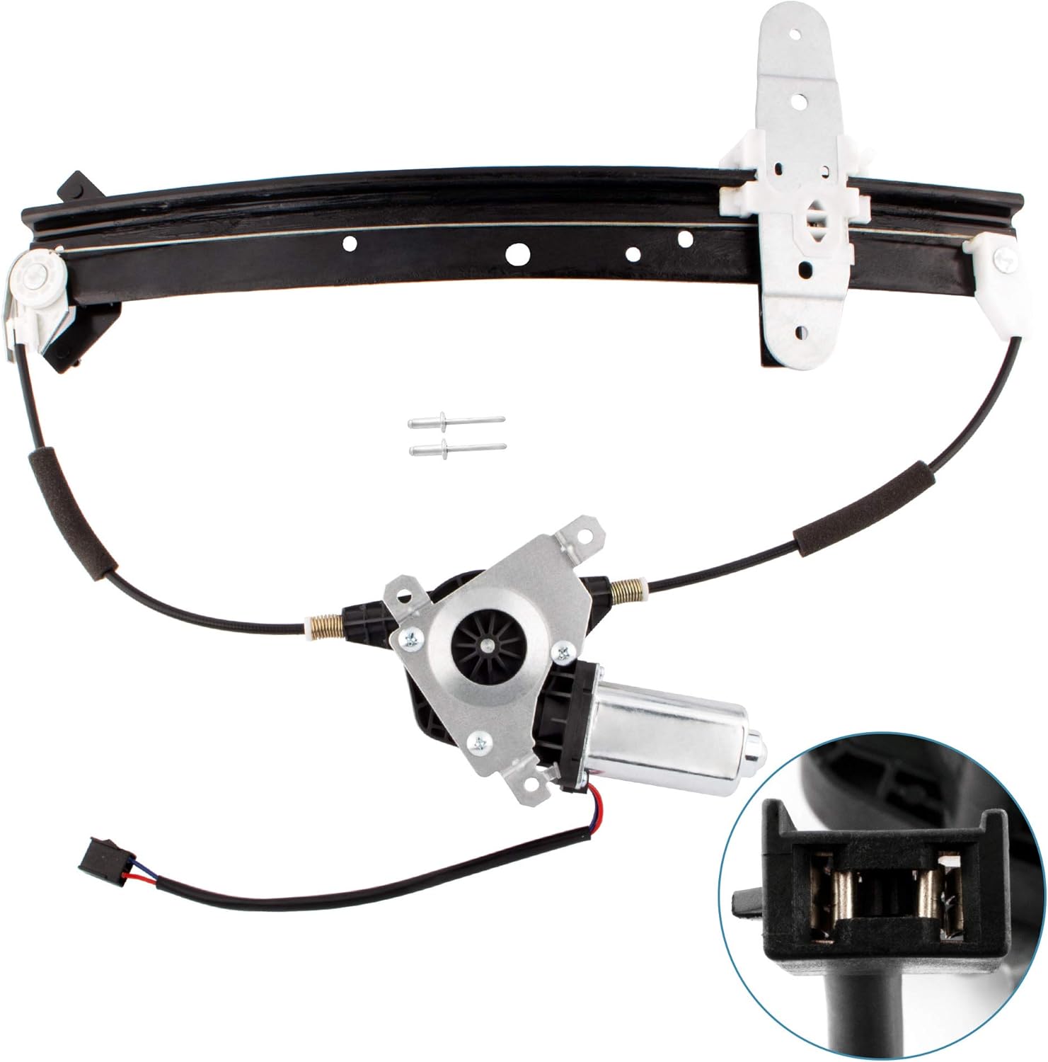 BOXI 741-679 1W7Z5423395AA Rear Left Driver Side Power Window Regulator with Motor Fit for Ford Crown Victoria 1992-2011 / for Mercu-ry Grand Marquis 1992-2011 / Marauder 2003-2004