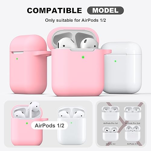 Miniatura 10 de Funda para AirPods con llavero, protección completa, de silicona, accesorios para AirPods, funda para chicas con estuche de carga inalámbrico para