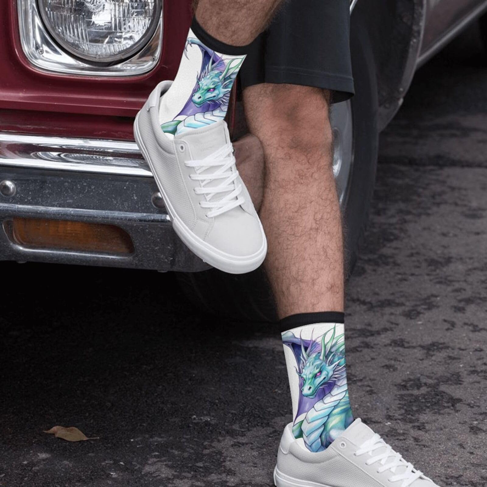 Dragons of The Orient - Calcetines de tubo para hombre y mujer, casuales, divertidos, atléticos, elegantes, novedosos, gráficos que absorben la humedad, regalo