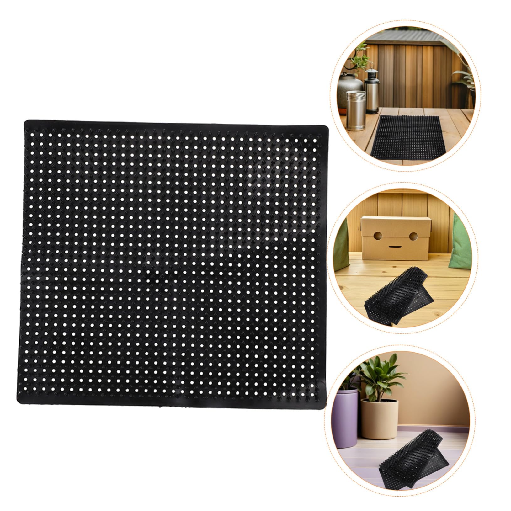 4 Stück Nistmatten für Hühnerställe 32x30cm aus Pp Schwarz | Antirutsch, Leicht zu Reinigen, für Stall und Käfig, Wiederverwendbare Einlagen für Hühner