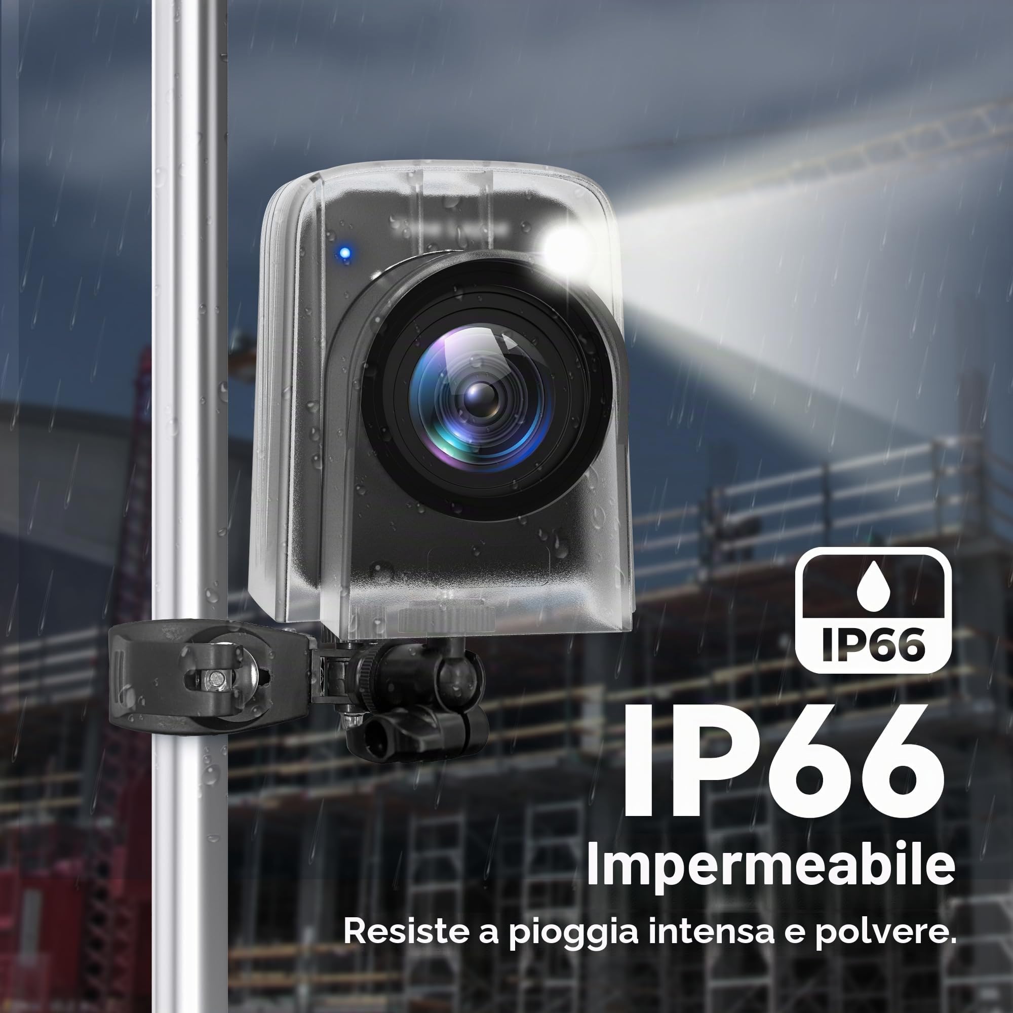 Fotocamera Timelapse,Telecamera Time Lapse 4K FHD per Esterni,Livello Impermeabile IP66,per Registrare Costruzioni all'Aperto,Meteo,Piante,Durata della Batteria di 6 Mesi,Scheda TF da 64 GB Inclusa