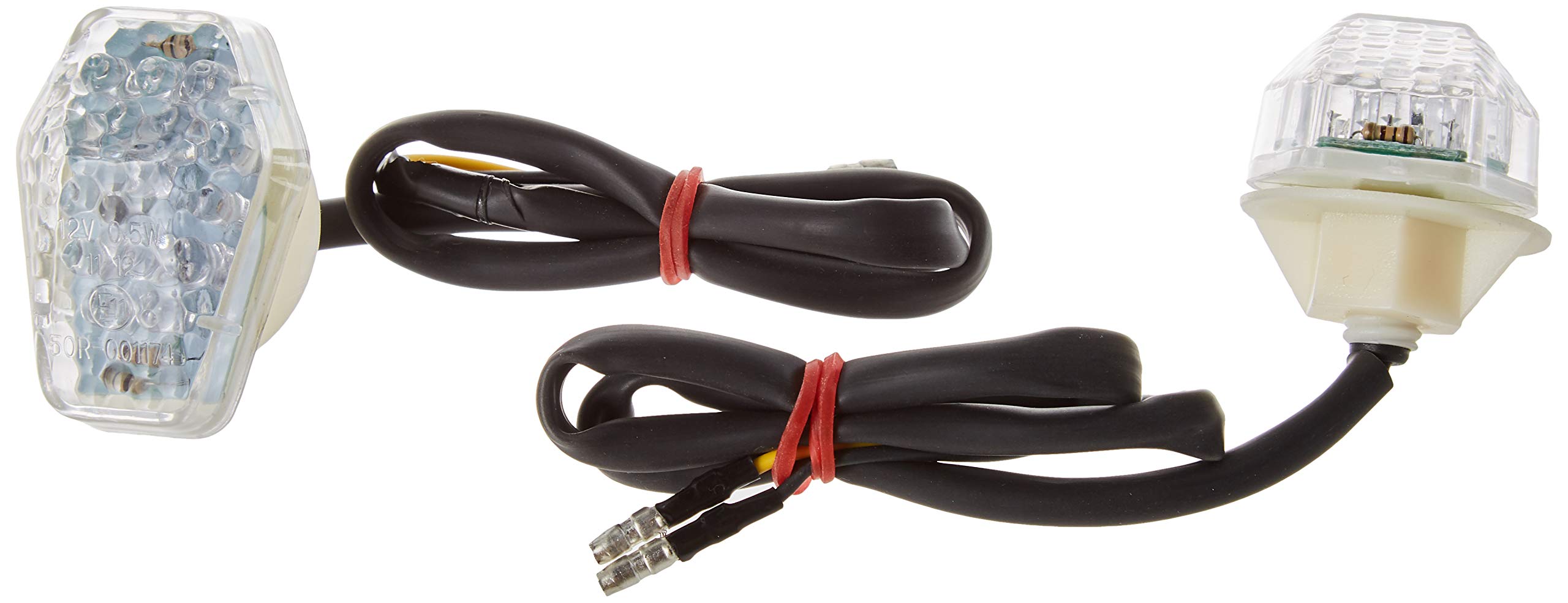 Puig 4488K Intermitentes led homologados con carcasa negra y tulipa ahumada diseño compacto y aerodinámico para moto, Laser