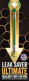 Leak Saver Direct Inject Ultimate 3-in-1 | AC Refrigerant Leak Sealer | with UV Dye & Moisture Remover | for Most HVAC Systems Up to 5 Tons - Professional AC Leak Sealer - AC Stop Leak