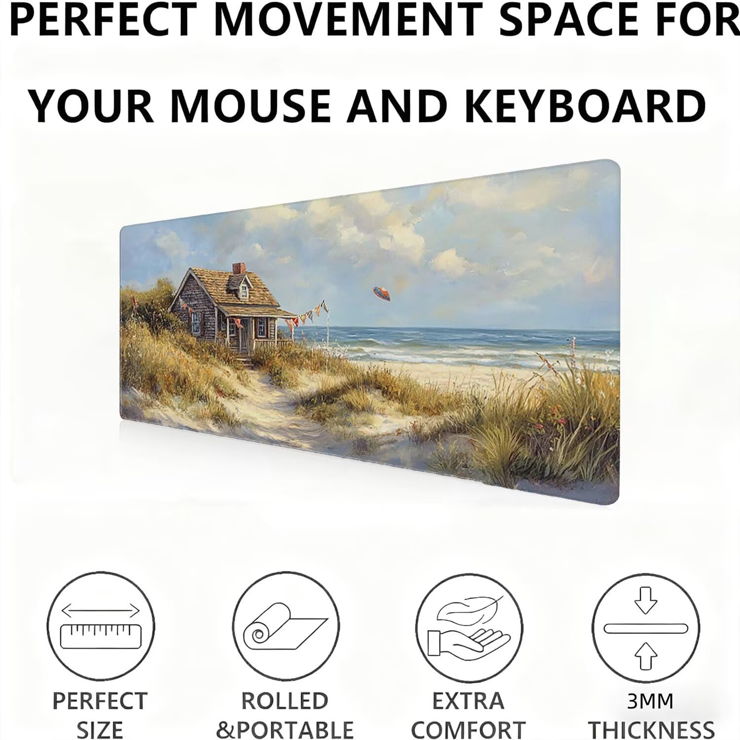 Podkładka pod mysz, podkładka pod mysz XXL 1200 x 600 podkładka pod mysz dla graczy, wodoodporna gumowa podstawa, duża podkładka pod mysz do gier na biurko szyte krawędzie wodoodporna antypoślizgowa