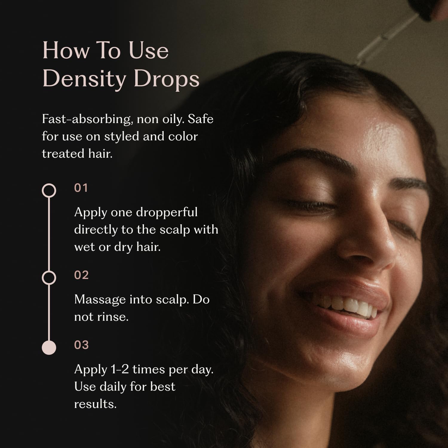Under Your Skin Density Drops Hair Serum for Thinning Hair, Thicker Fuller-Looking Hair, Reduces Shedding, Clinically Tested Scalp Treatment with Capilia Longa, 90-Day Results, 30mL
