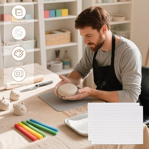 Miniatura 5 de Soulchen Arcilla de horno de 11 libras, no tóxica, arcilla polimérica suave blanca para modelar, joyas, esculpir, bricolaje y proyectos