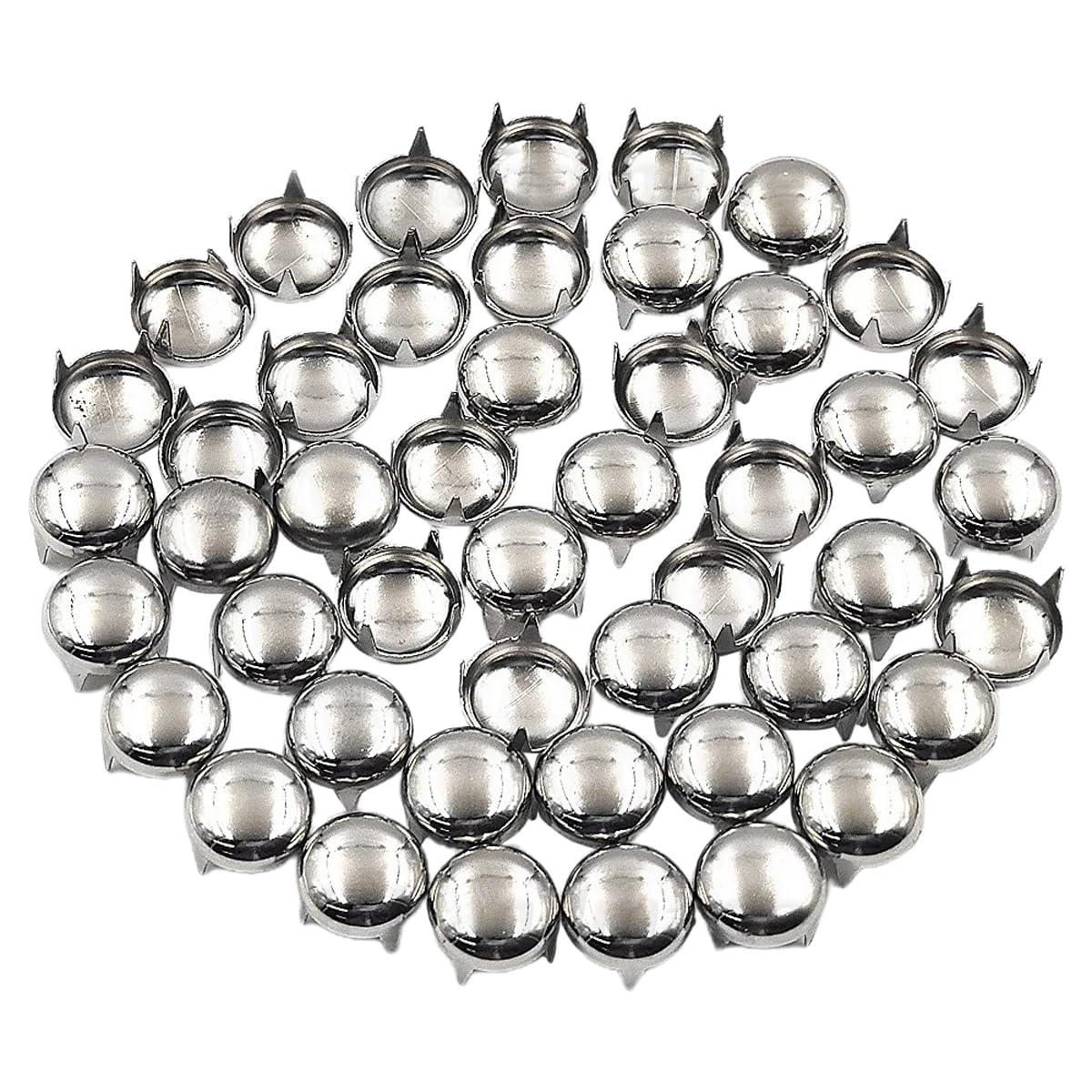 100 Borchie A Fungo Per Pelle - 7 Mm, Metallo Bronzo, Rivetti A Cupola Per Cinture E Borse