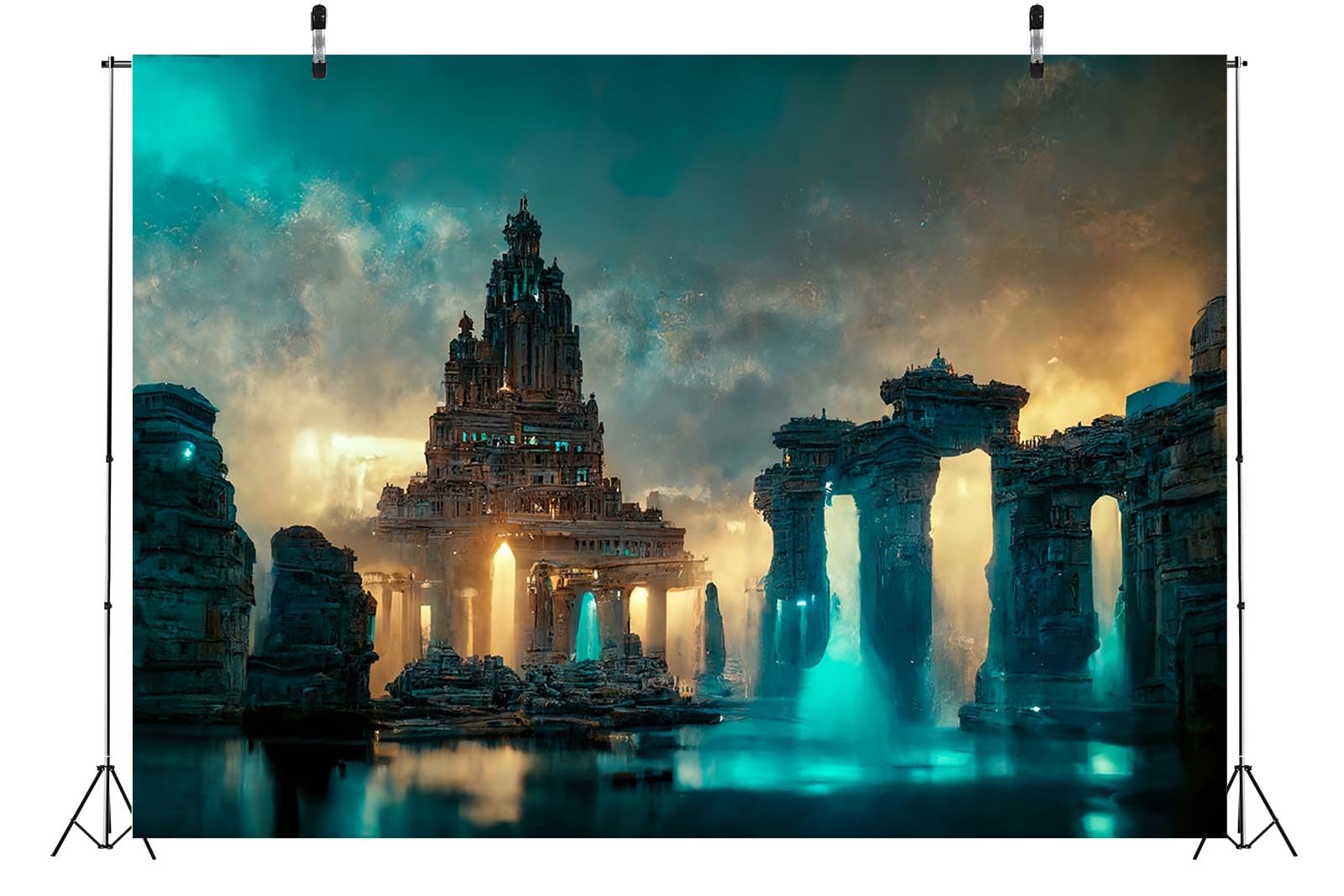 Amazon.com : Loccor 12x10ft Fabric Atlantis Underwater City