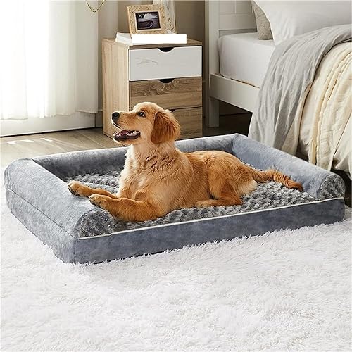 Miniatura 2 de Cama para perro y mascotas tapetes de espuma ortopédica suave para gatos, con funda extraíble lavable para perros extragrandes, medianos y pequeños