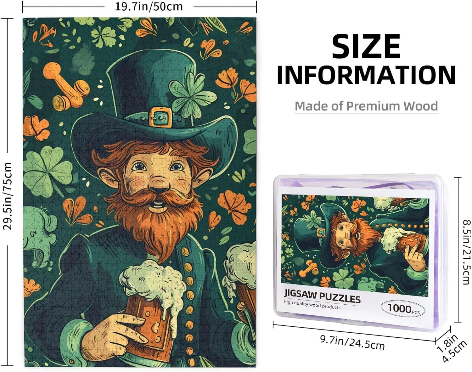 1000 Pieces St. Patrick's Day Jigsaw Puzzles for Family Fun and Gift Giving