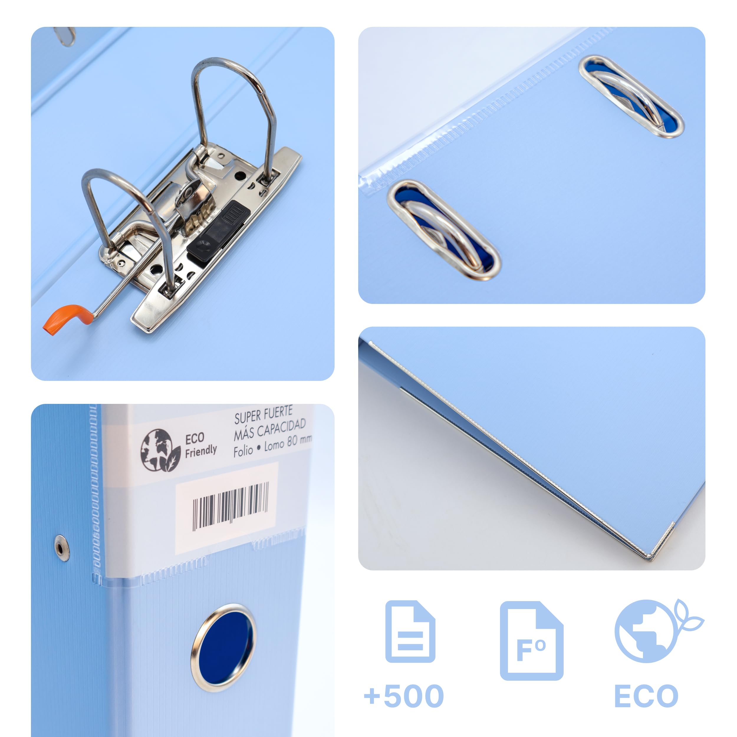 Plus Office Lever Rado Super Strong Large Capacity File - 80 mm Spine - Pastel Violet, violett - Image 4