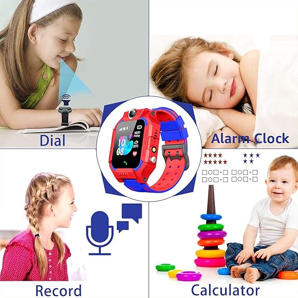 WAYNORER orologio per smartphone impermeabile per bambini con funzione di chat vocale ad alta definizione LBS sveglia SOS gioco di matematica torcia regali per ragazzi e ragazze PINK