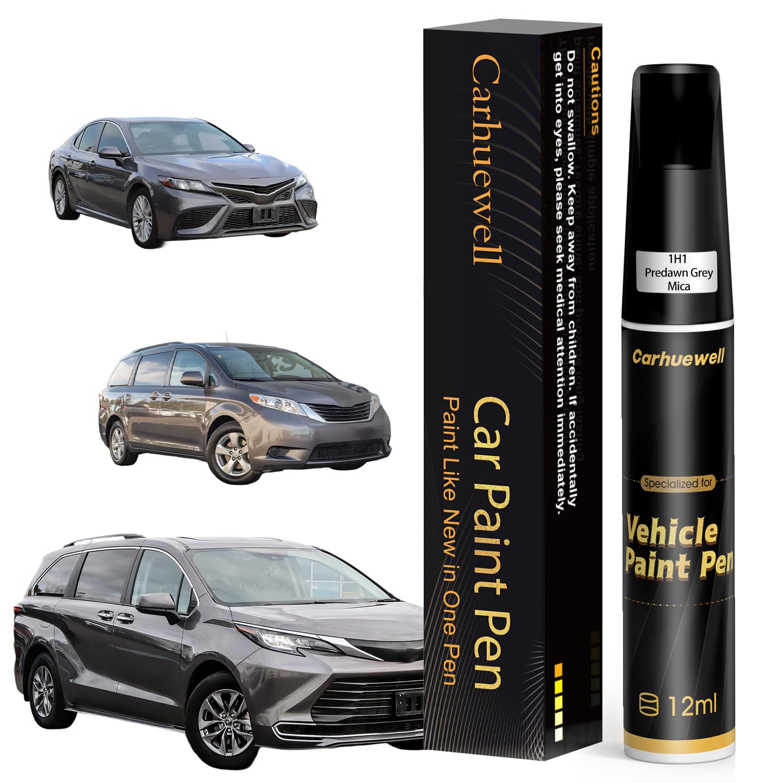 Photo 1 of 1H1 Predawn Grey Mica Touch Up Paint Compatible with Toyota, Exact Match Car Paint Pen Automotive Scratch Repair Remover Kit Quick & Easy Solution for Vehile Chips and Nicks