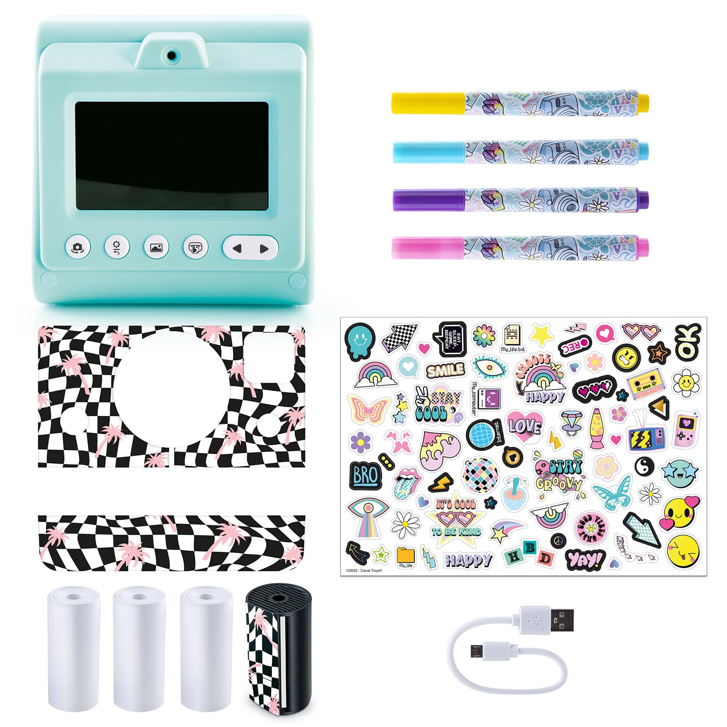 Canal Toys Photo Creator Retro Sofortbildkamera für Kinder, Digitale Sofortdruck-Kamera mit Thermopapierdruck