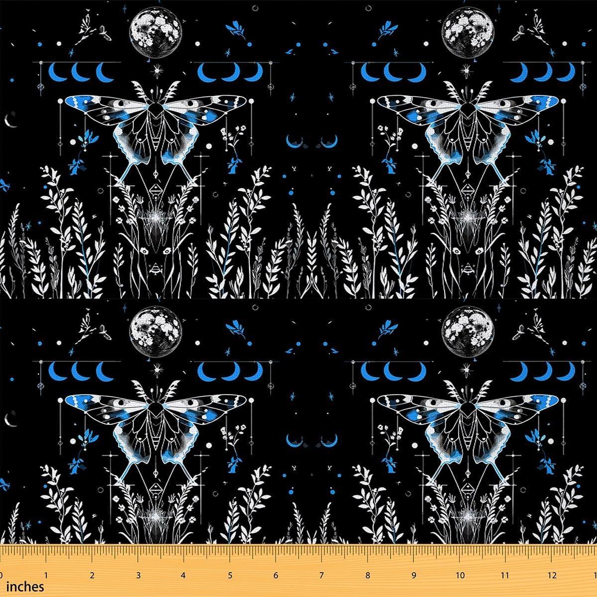 Feelyou Ballerinas Woman Fabric by The Yard 5 Yards Dancing Silhouette Decorative Waterproof for Teens Rainbow Upholstery Fabric for Chairs Colorful Stripes