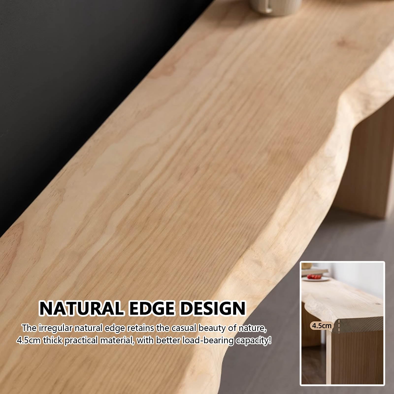 Banc d'entrée Vintage en Bois, Banc étroit d'intérieur pour Couloir, Chambre ou Pied de lit, Style Rustique ou Ferme (100 cm)