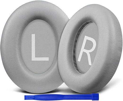 SOULWIT Protein Leather Replacement Earpads for Bose 700 (NC700) Wireless Headphones, Ear Pads Cushions with Softer Protein Leather, High-Density Noise Cancelling Foam, Added Thickness - Silver