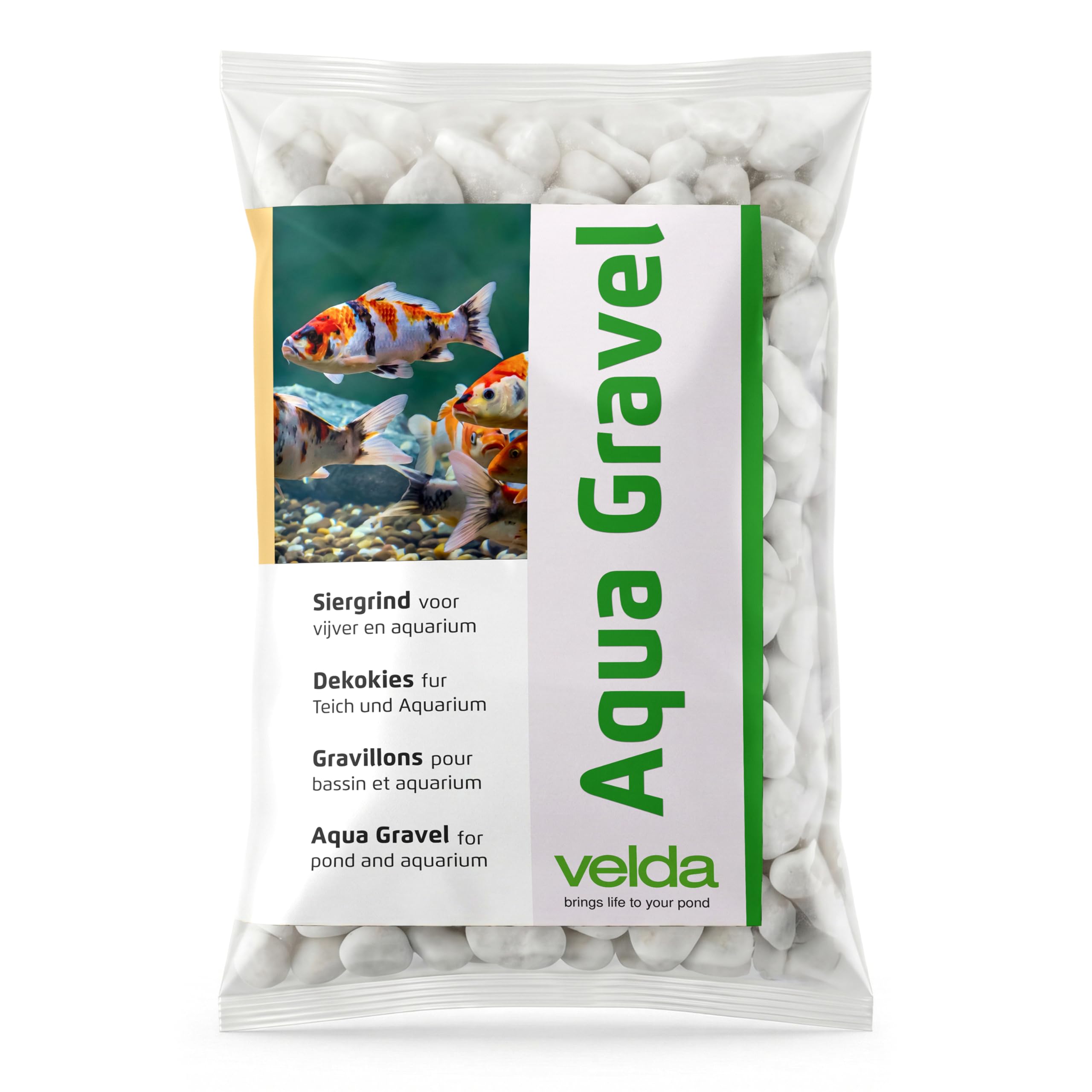 velda Pond & Aquarium Gravel White 8/12mm 2.5kg - Aquatic Gravel for Outdoor Ponds, Plants & Aquariums - Decorative Pond Gravel for Garden & Water Features