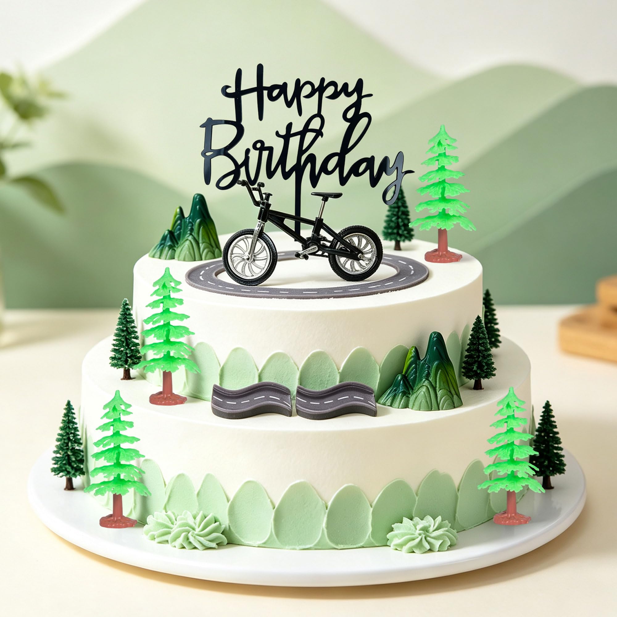 Bicycle Cake Topper Bike Cake Decorations for Outdoor Sports