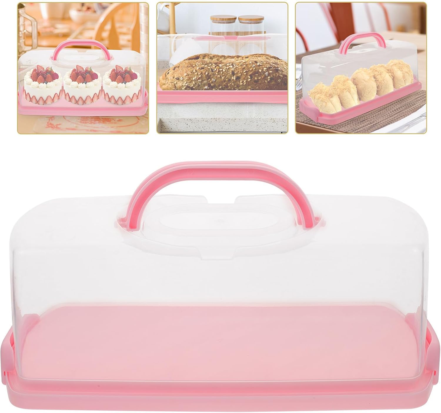 Rectangular Cake Box Reusable PP Carrier for Bakeries