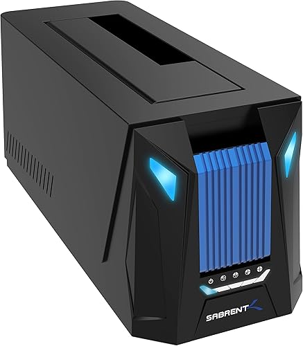 Estación de acoplamiento SABRENT USB C para M.2 PCIe/NVMe y SSD & HDD SATA de 2.5/3.5 pulgadas con clonación sin conexión (DS-UNHC)