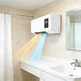 Smart Air Conditioner Wall Mounted Heating Machine, 2 In 1 Portable Ac Unit Fan, Indoor Space Heater and Natural Wind, 110V White Quiet Mini Fans for Bedroom Living Room Office(White)