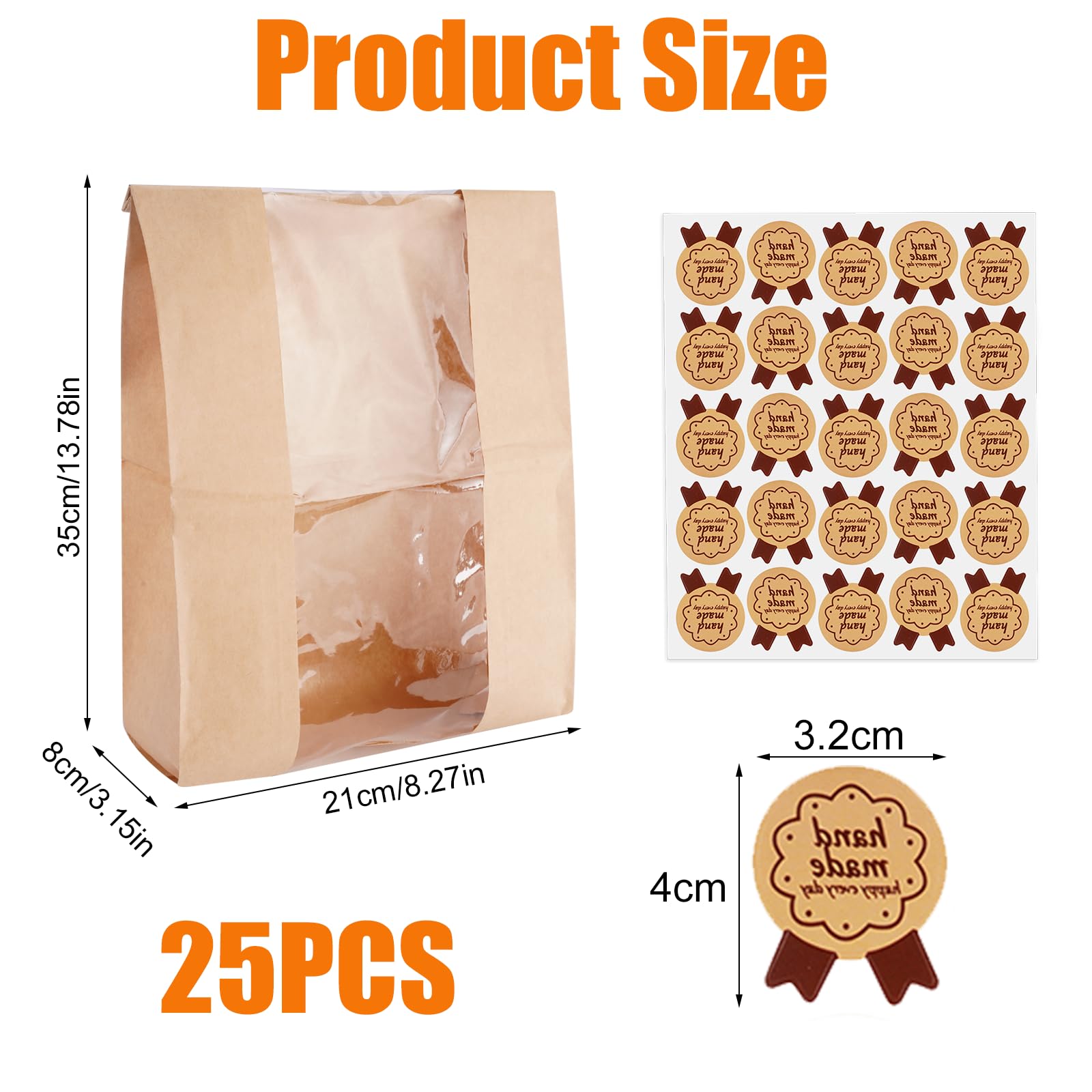 Broodzakken 1 pond bruin kraft 140 2x35x320 mm | Havelaar Verpakkingen