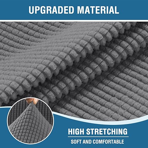 Miniatura 3 de H.VERSAILTEX Funda elástica para sillón reclinable, funda para silla reclinable de elevación eléctrica, ajustable estándar con bolsillo lateral,