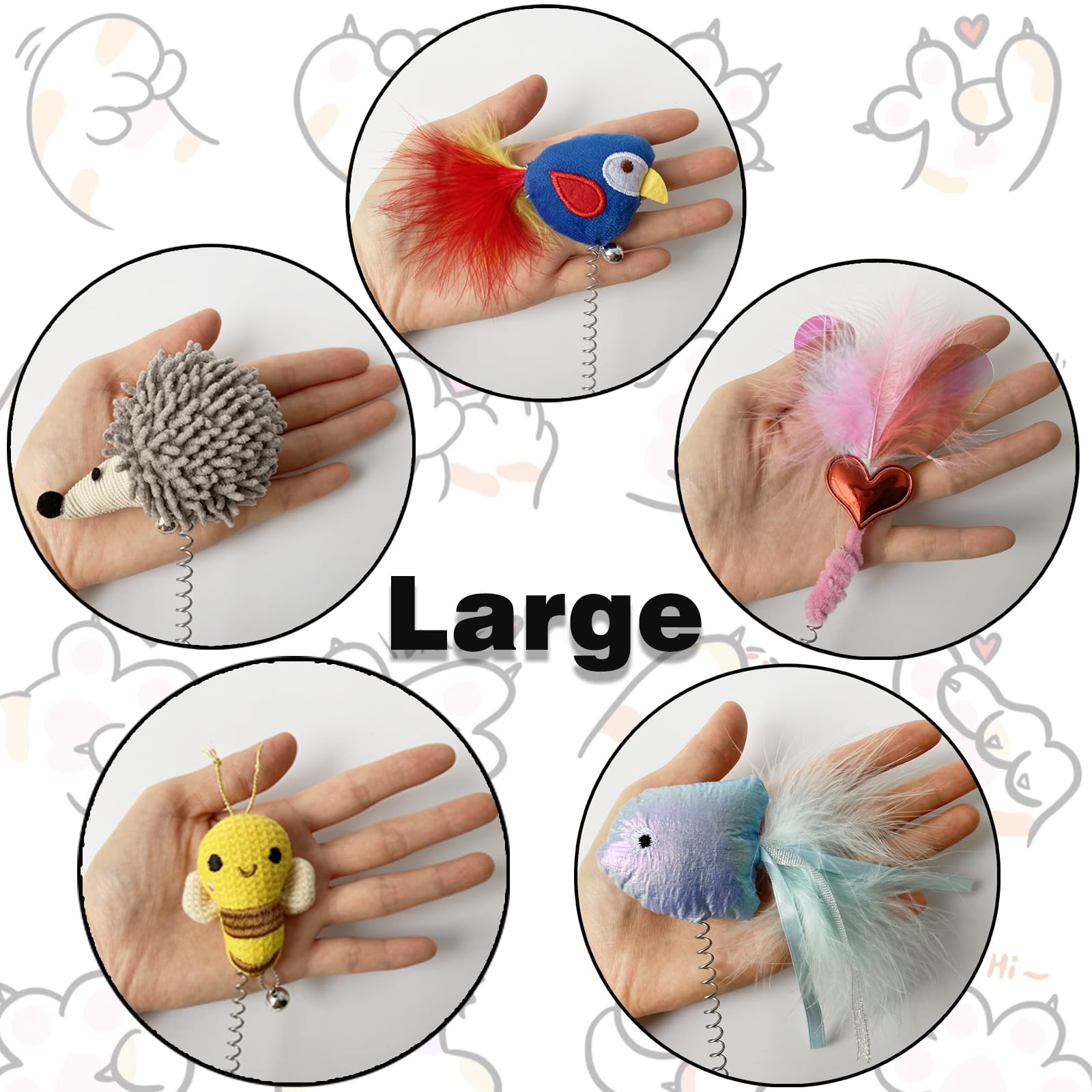 5 juguetes para gatos, varita de juguete para gatos, juguetes rascadores para gatos, complementos rascadores para gatos y juguetes divertidos para gatos, juguetes divertidos para gatos, gati