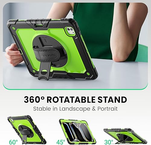Miniatura 47 de SEYMAC Funda para iPad de 9ª/8ª/7ª generación de 10.2" 2021-2019, funda protectora resistente a prueba de golpes con protector de pantalla, soporte