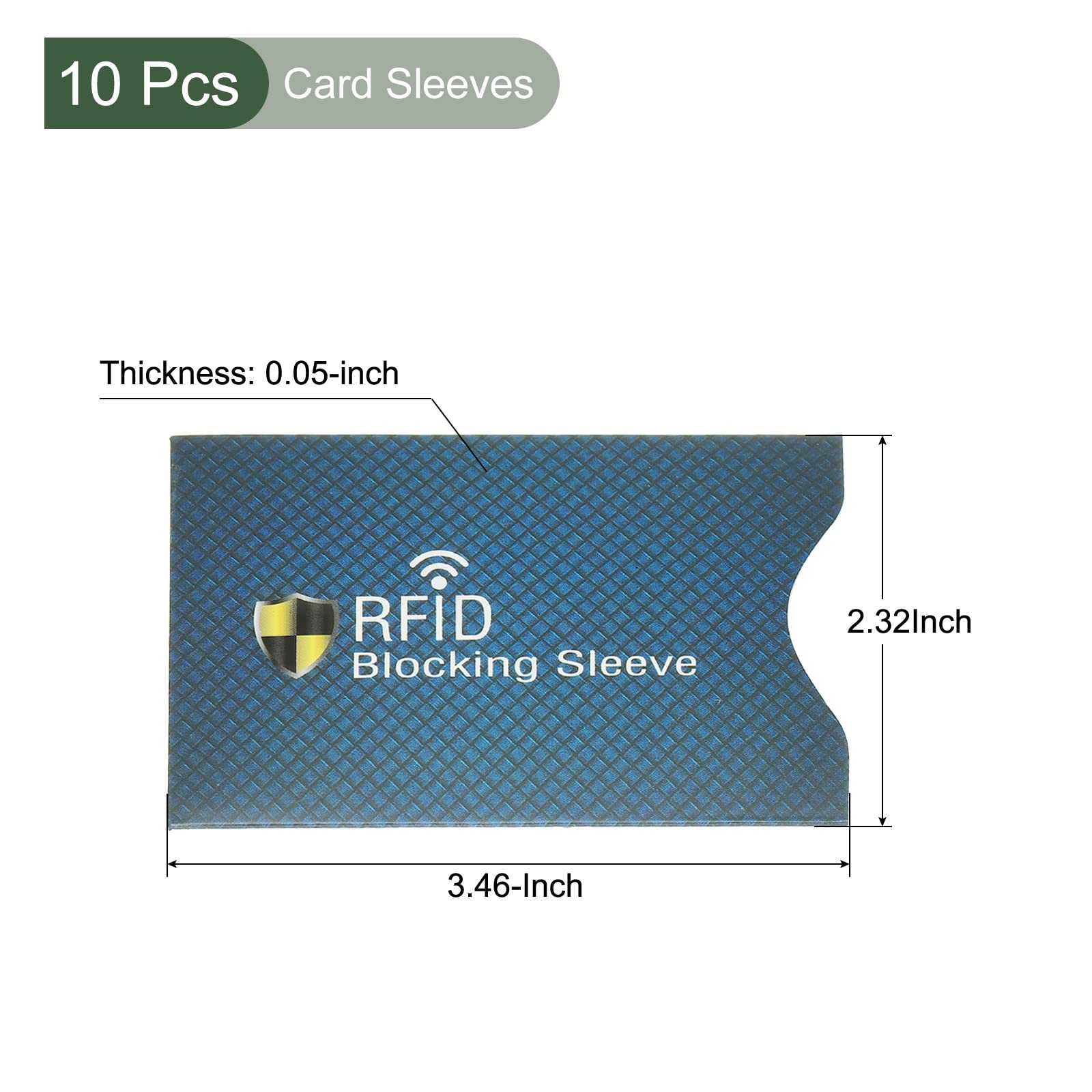 YOKIVE 10 Pcs RFID Card Holder, Card Sleeve Thicken, Blue - Image 2