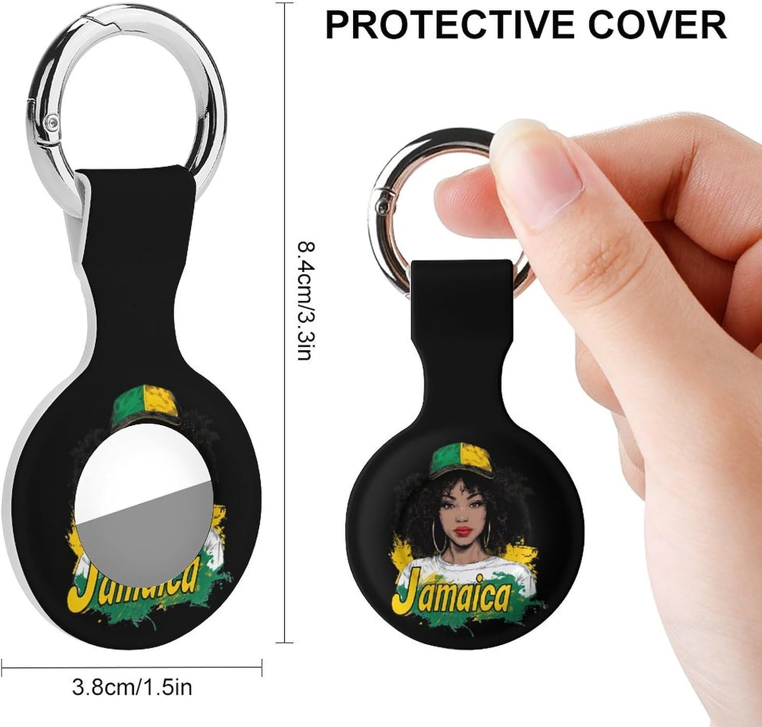 Jamaica Fashion Woman Funny Cover Compatible with AirTag image 2