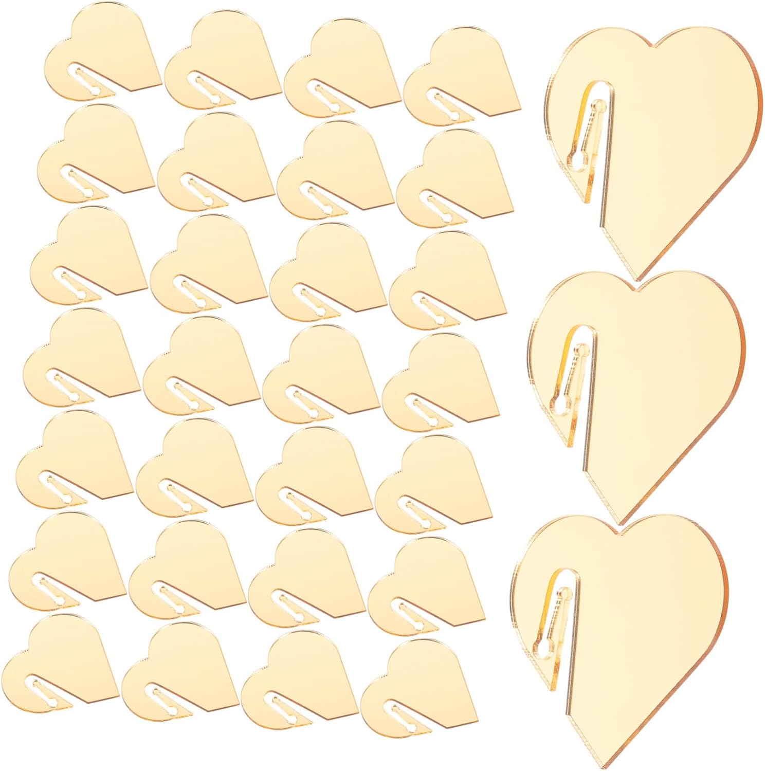 PRETYZOOM 50pcs Heart Shaped Acrylic Drink Markers Reusable Wine Charms for Easy Guest Identification at Parties Weddings and Events Convenient Portable Drink Tags
