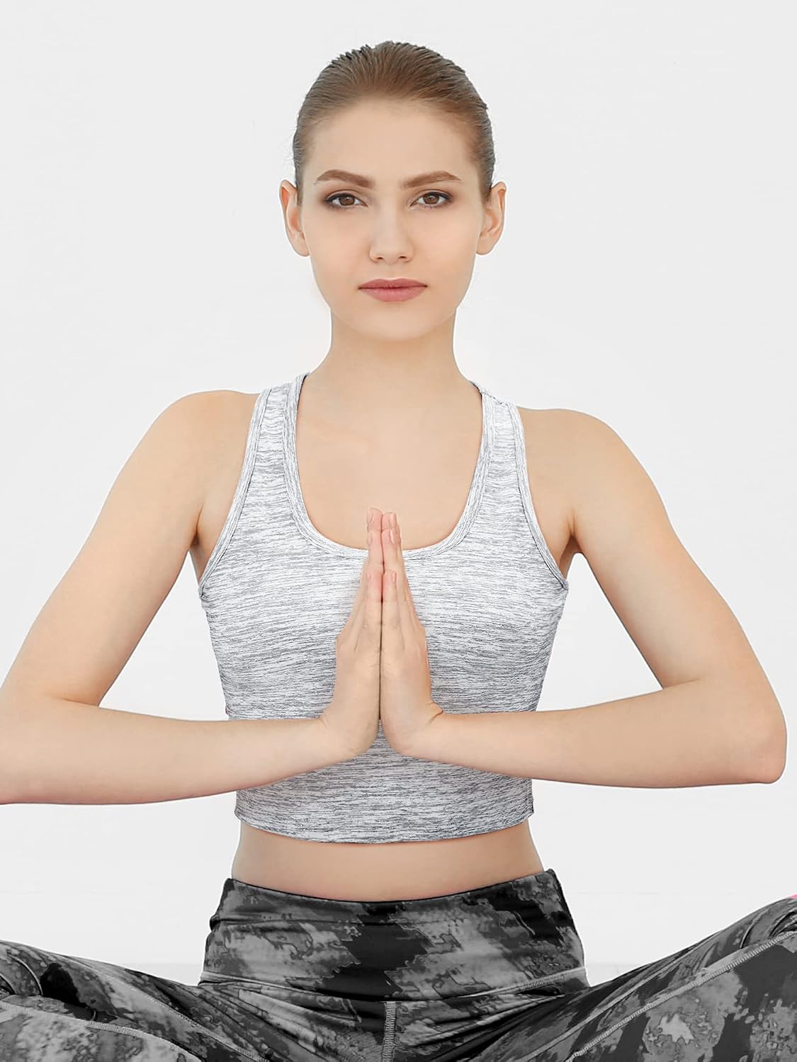 Boao 4 Pieces Basic Crop Tank Tops Sleeveless Racerback Crop Top for Women