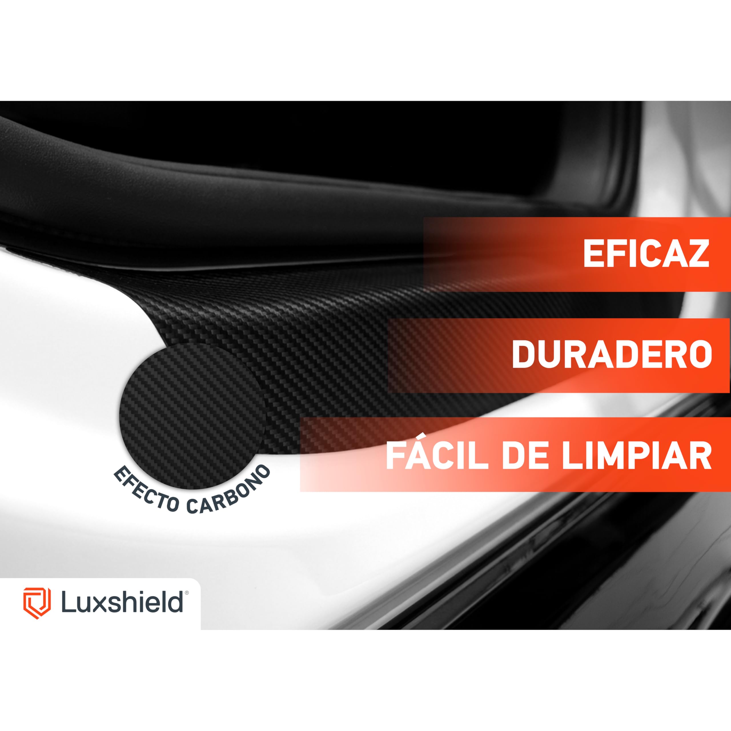 Luxshield Protector Umbrales Puertas de Coche para Opel Frontera OV24 I 2024-2026 - Accesorios vinilos para Puertas Adhesivo Carbono