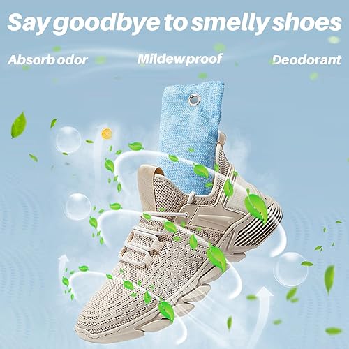 Vista 31 de Bolsas de carbón absorbentes de olores (3 x 7.05 oz) bolsas purificadoras de aire de carbón de bambú activado, bolsas eliminadoras de olores