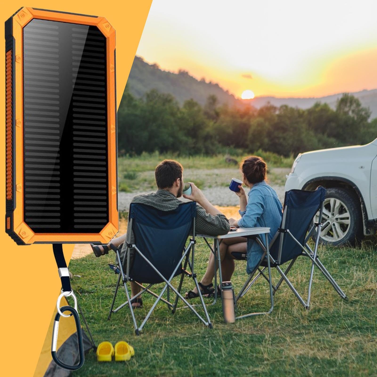 Batterie Externe À Energie Solaire Chargeur De Téléphone Portable
