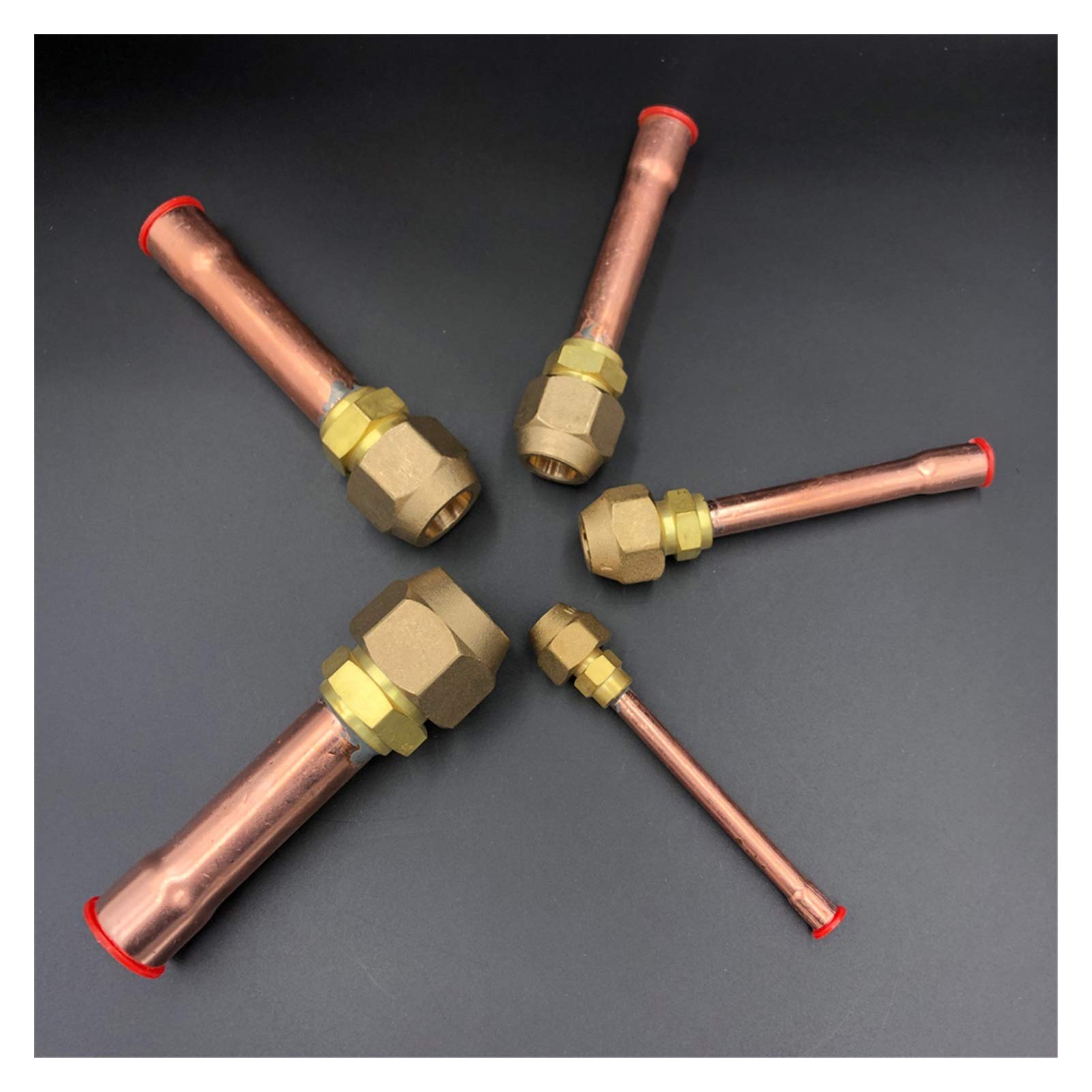 Pipe Fittings 45 Degree SAE 1/4" 3/8" 1/2" 3/4" Flared Connector with Brass Fittings for Air Conditioners (Color : with Nut, Thread Specification : Flare Fit 19.05mm OD)