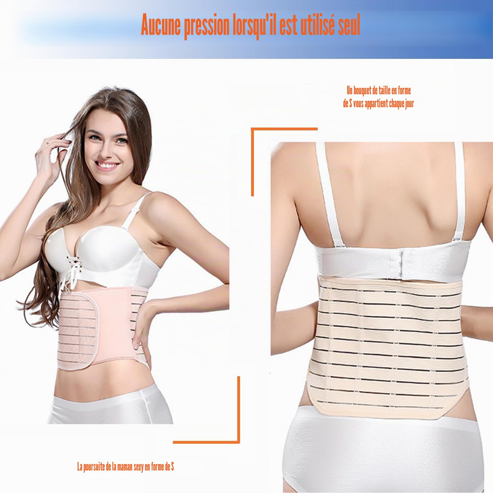 Ceinture Post Accouchement Femme 3 en 1, Ceinture de Sudation Femme Sport Réglable, Gaine Apres Accouchement Post Partum Ventre Plat