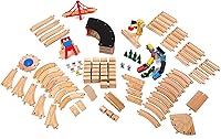 Vista 4 de Melissa & Doug Juego de ferrocarril de madera, 130 piezas
