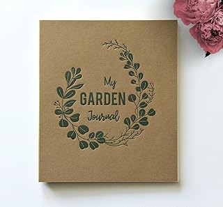 My Garden Journal Rustic Kraft Brown Gardener's Journal Spiral Bound | 8.5" x 8.5" 45 Sheets (90 pgs) | Garden Journal and...