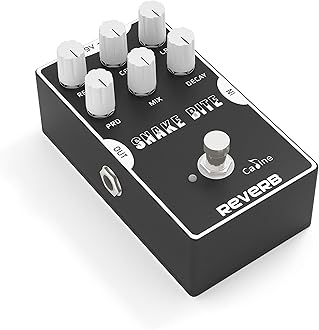 Caline Digital Reverb Pedal Guitar Effects Pedal with True Bypass Aluminum Alloy Housing Snake Bite CP-26 Hall Reverb