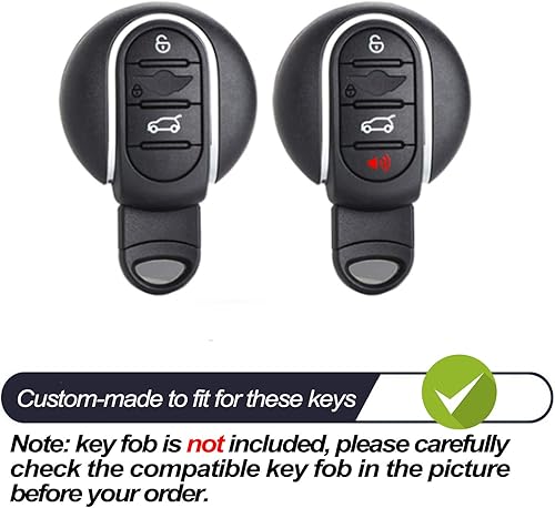 Miniatura 2 de MECHCOS Compatible con Mini Cooper Clubman Countryman F54 F55 F56 F57 F60 3 4 botones negro TPU llavero funda funda funda soporte remoto accesorios