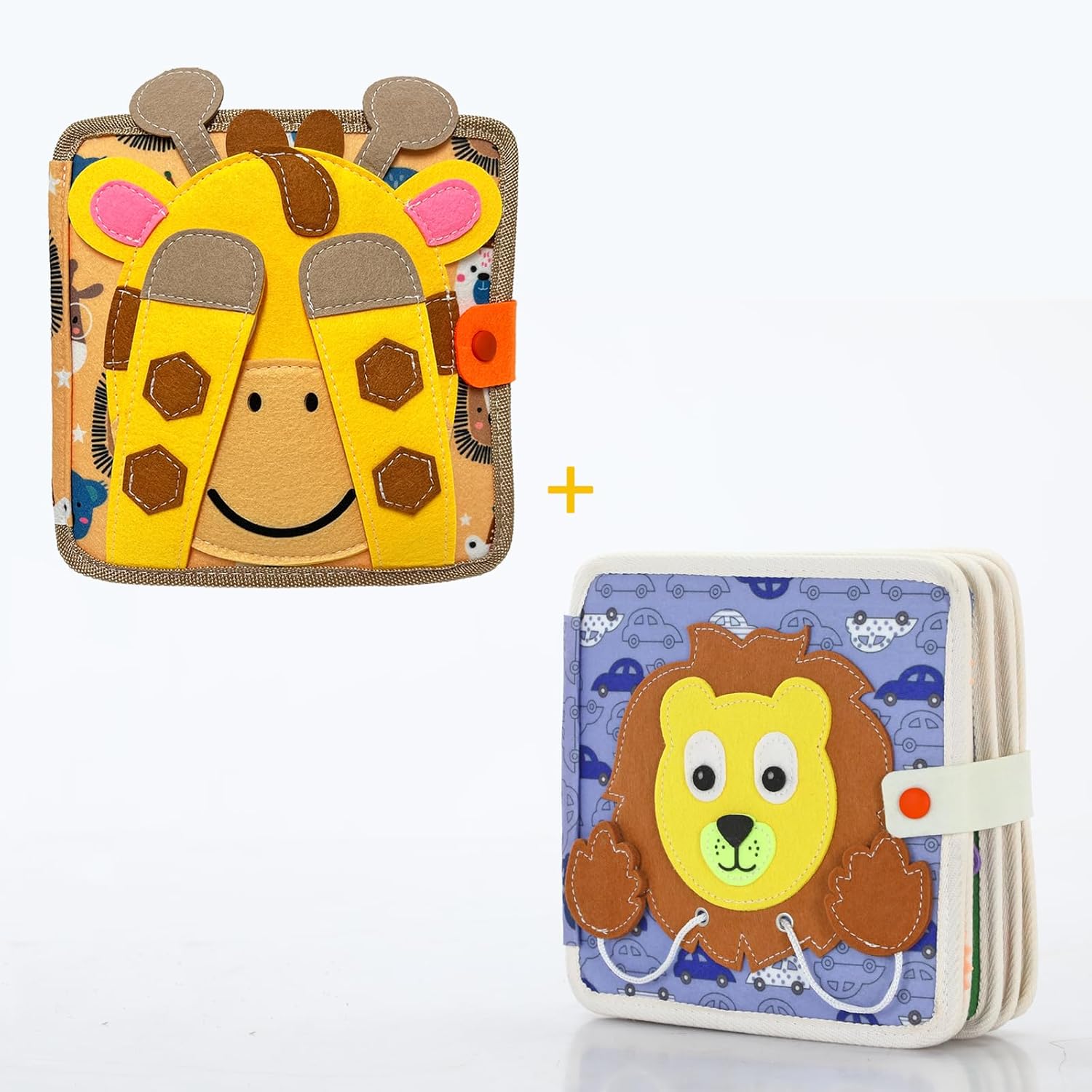 Cobelae Montessori Busy Book for Toddlers 1-3 + Quiet Book for Toddlers 1-3 Travel Toy for Kids, Boys and Girls Gift