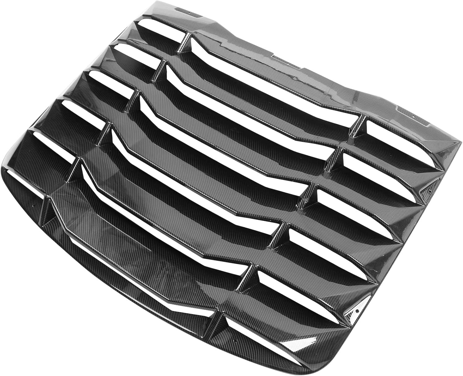 FREEMOTOR802 Rear Window Louver Compatible with 2003-2008 Nissan 350Z Coupe, Carbon Fiber Look ABS Plastic Rear Windshield Sun Shade Cover
