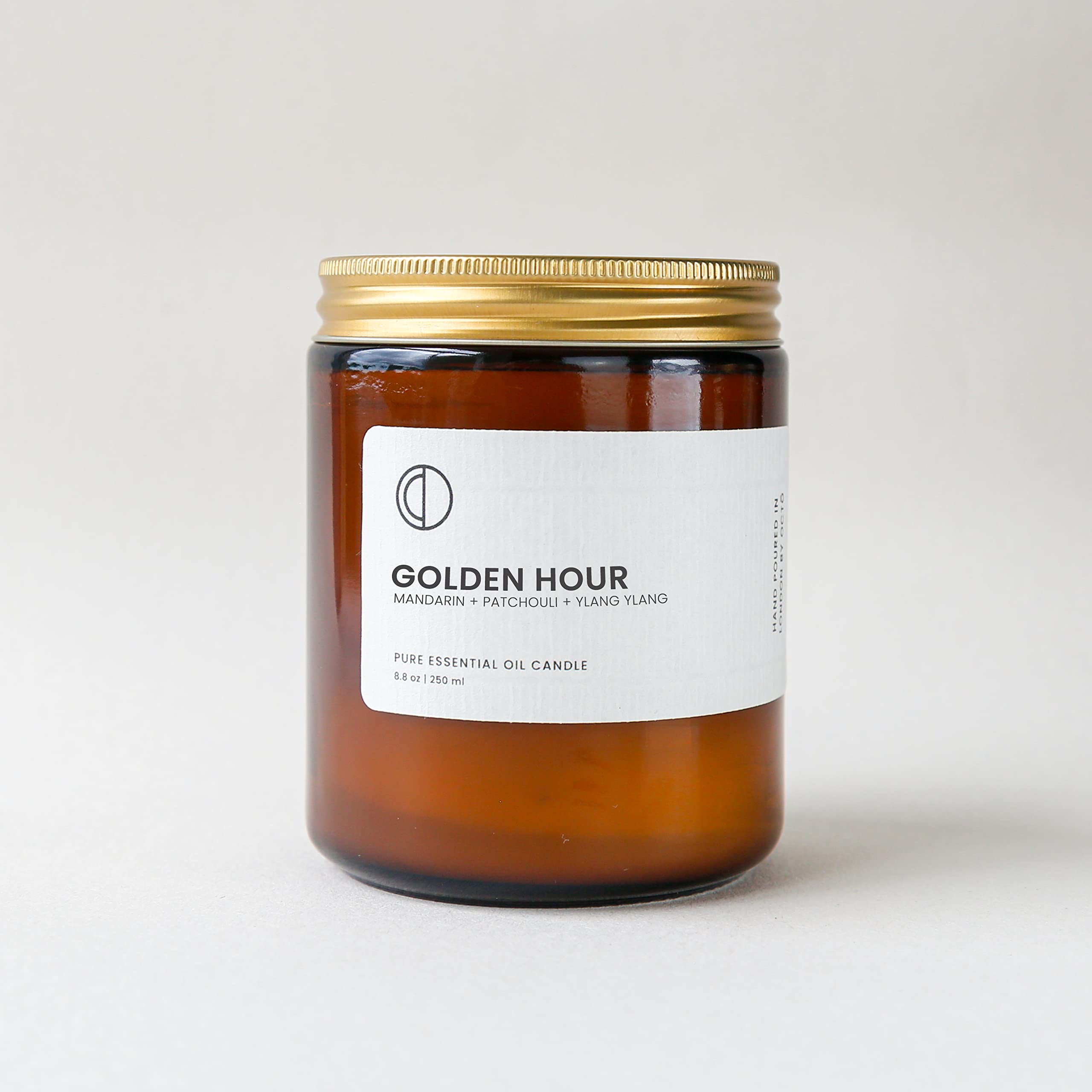 OCT Golden Hour Mandarin + Patchouli | Scented Candle. Made with Essential Oils and Soy Wax. 250ml - Image 2